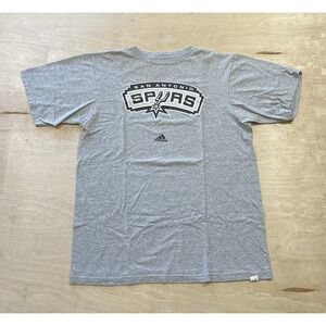 Adidas San Antonio Spurs T Shirt‎ Mens Medium Gray NBA Basketball